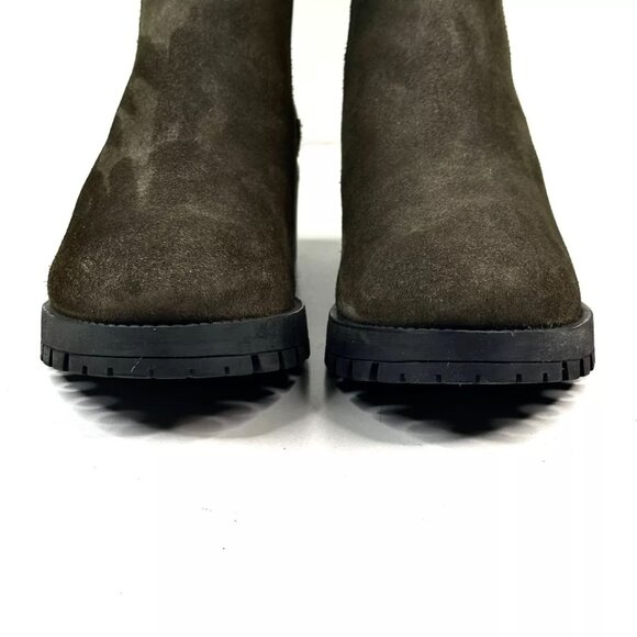Joie Women's Chelsea Ankle Boots Brown Suede Lug Sole Pull-On Size 8 Booties NEW - Picture 6 of 14